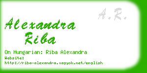 alexandra riba business card